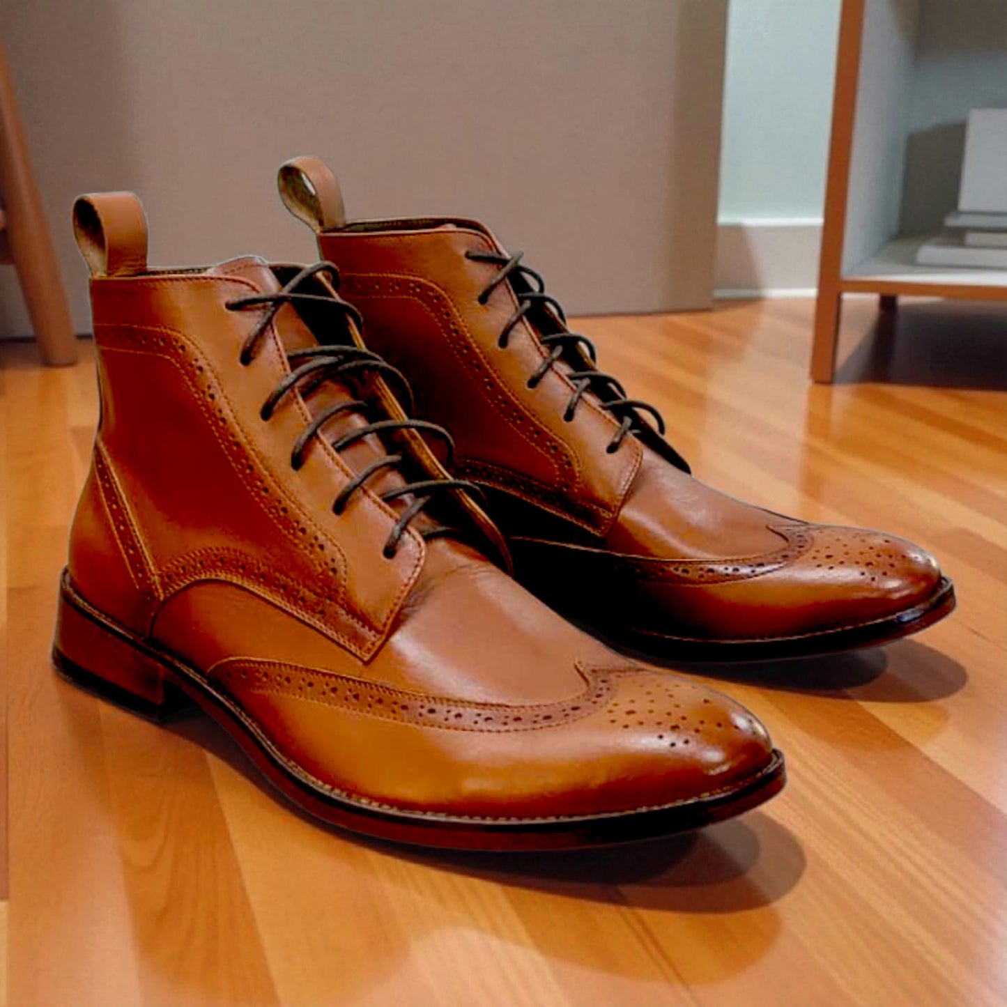 BOTÍN AMX BOSTONIANO COLOR MIEL TALLA 40