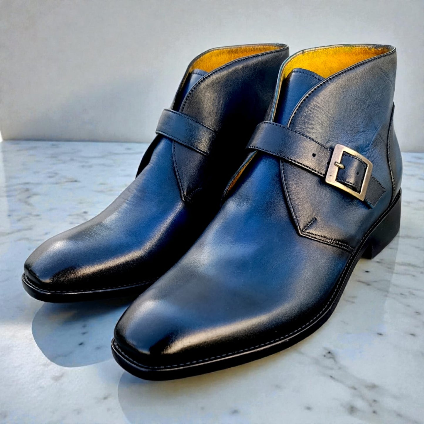 BOTIN SINGLE MONKSTRAP AZUL MARMOL