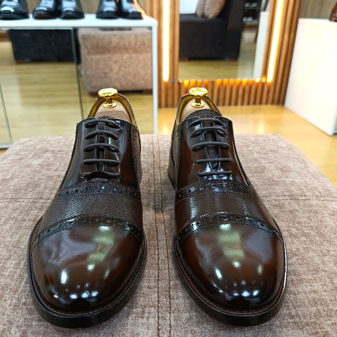 OXFORD VASCO CAFE ESTERILLADO BRILLANTE TIPO I