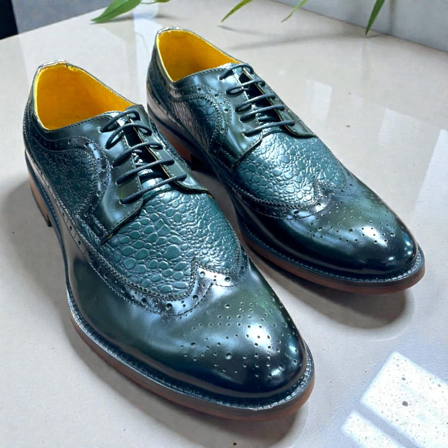 ZAPATO DERBY VERDE TALLA 42