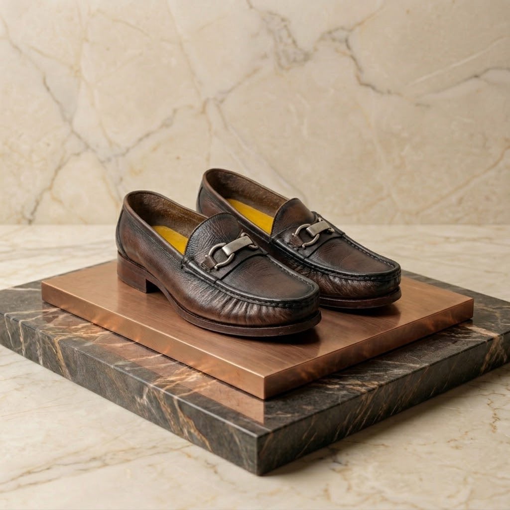 MOCASIN BIT CUERO ENVEJECIDO