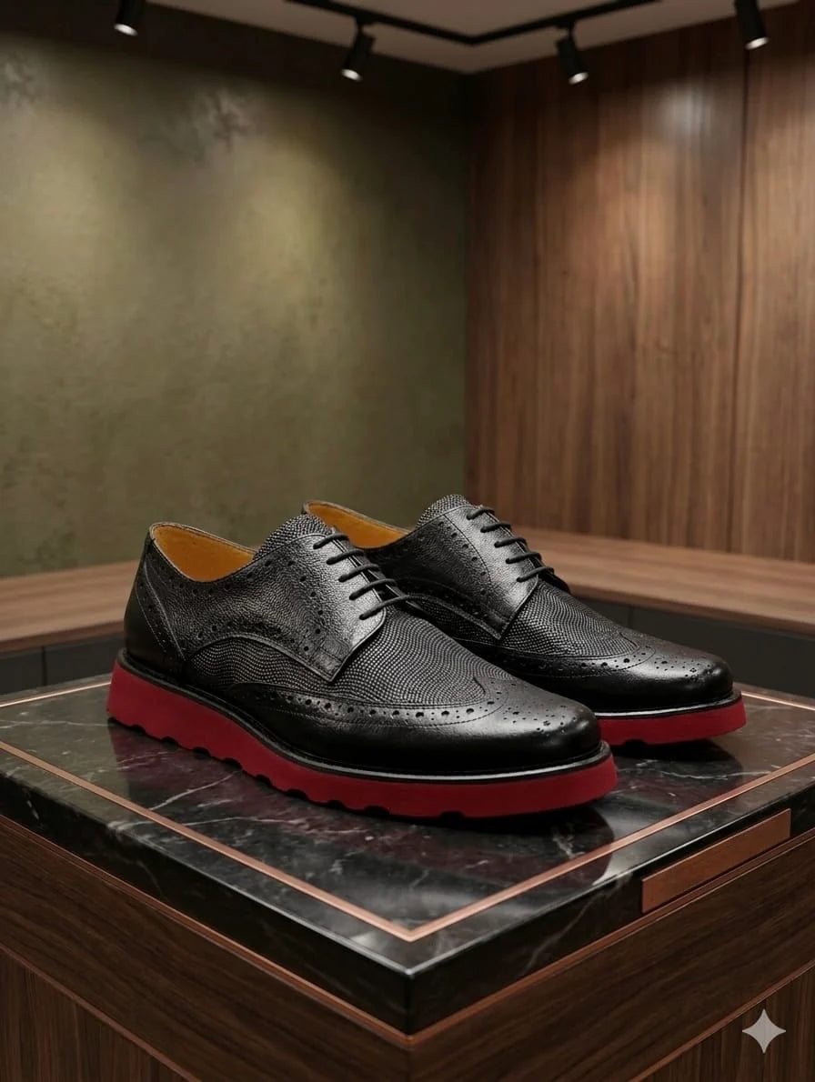 ALLAN POE BLACK SUELA ROJA