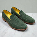 MOCASIN GAMUZA VERDE BAJO PEDIDO