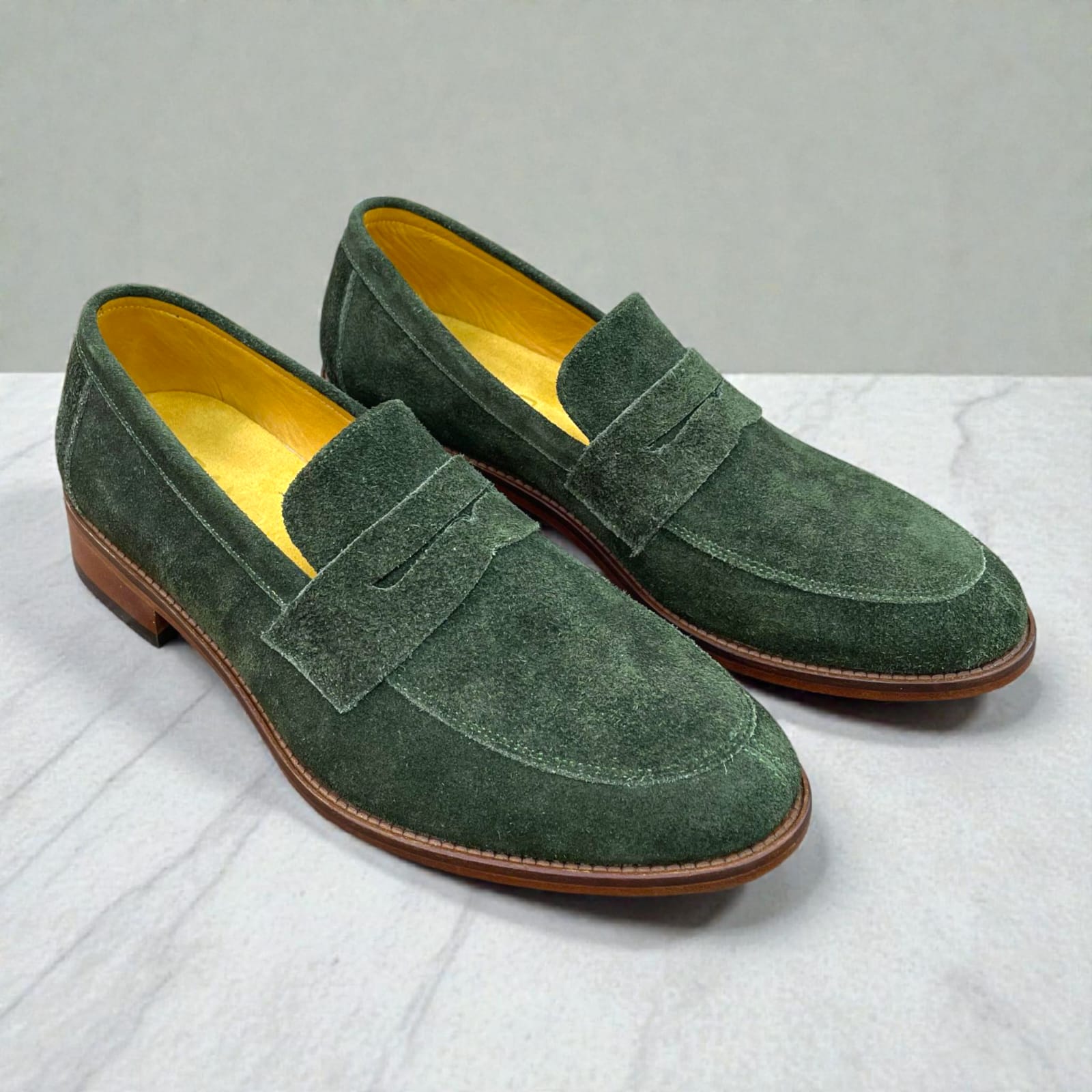 MOCASIN GAMUZA VERDE BAJO PEDIDO