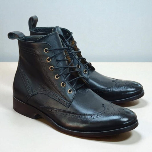 BOTÍN BOSTONIANO DE CUERO NEGRO TALLA 39