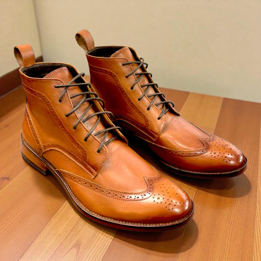 BOTÍN AMX BOSTONIANO COLOR MIEL TALLA 41