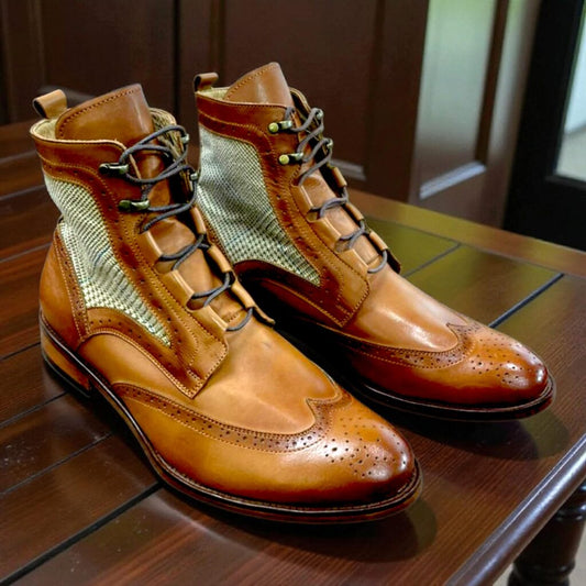 BOTIN DERBY MIEL CON TEXTIL TALLA 43