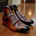 BOTÍN DOUBLE MONSKTRAP COLOR CHOCOLATE TALLA 42