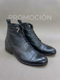 BOTIN ESCOCES FULL LEATHER NEGRO