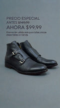 BOTÍN DOUBLE MONKSTRAP COLOR NEGRO