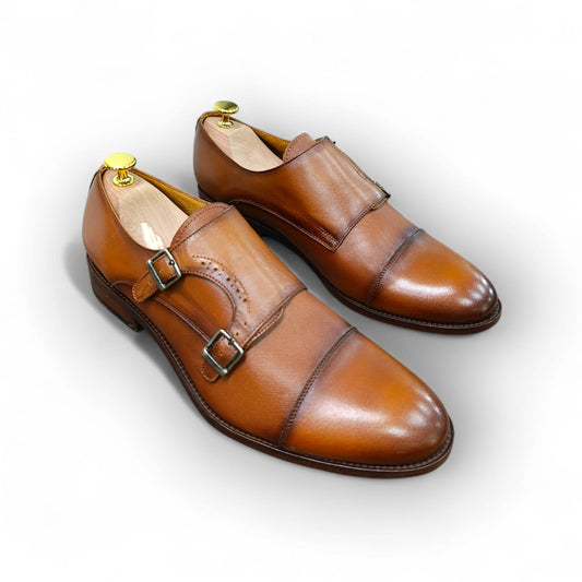 DOBLE MONKSTRAP ESTERILLADO MIEL