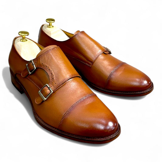 DOBLE MONKSTRAP MIEL PUNTERA