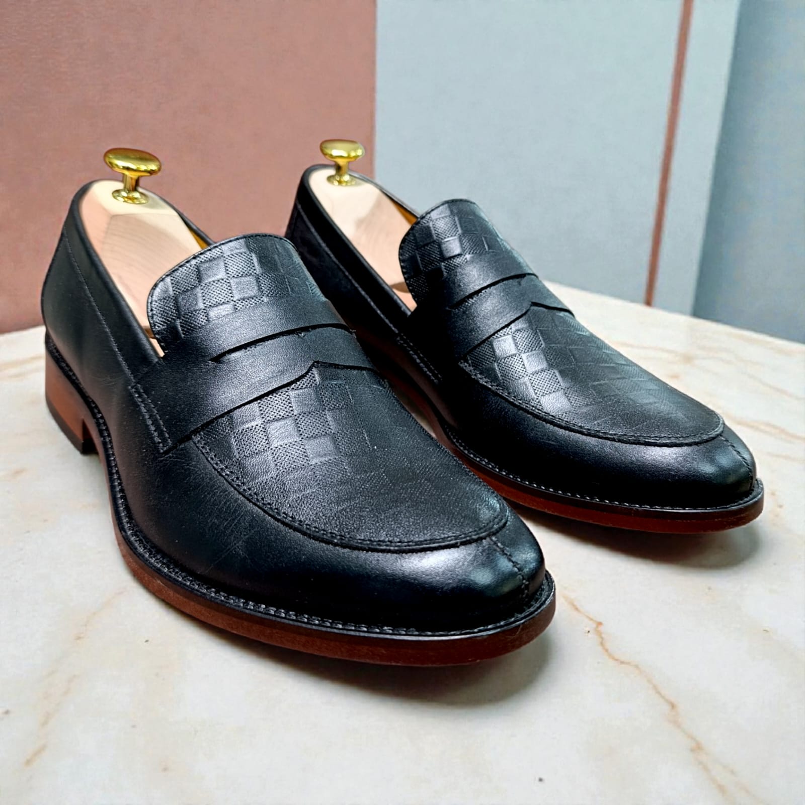 MOCASIN AJEDREZ NEGRO