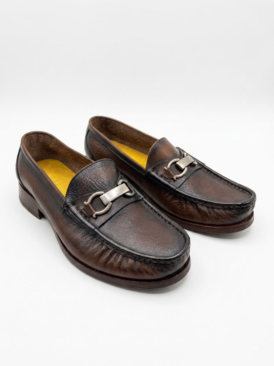 MOCASIN BIT CUERO ENVEJECIDO