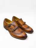 DOBLE MONKSTRAP FULL BROGUE MIEL