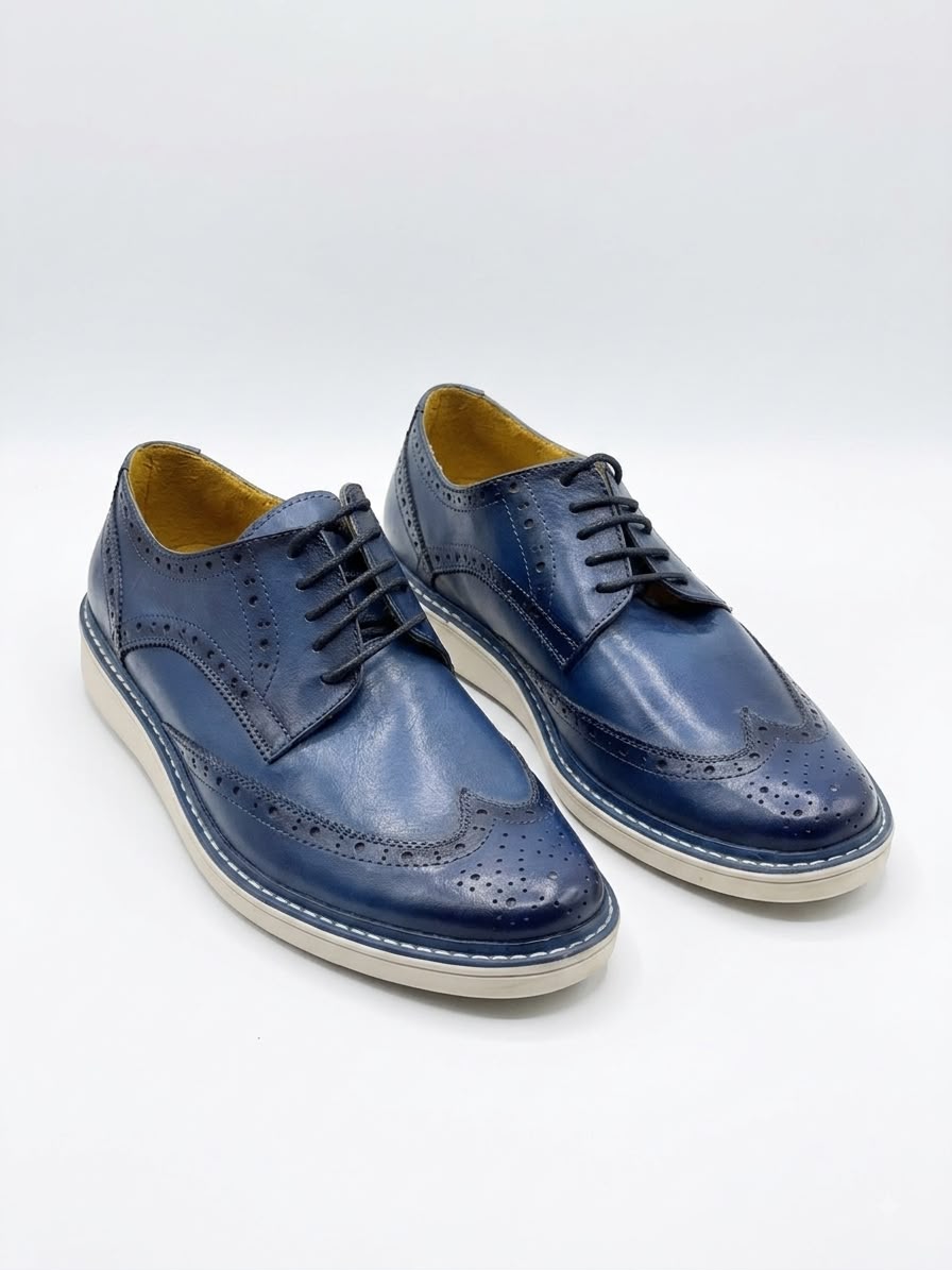 DERBY ALLAN POE AZUL TROQUELADO