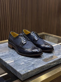 ZAPATO DERBY AZUL FULL BROGUE