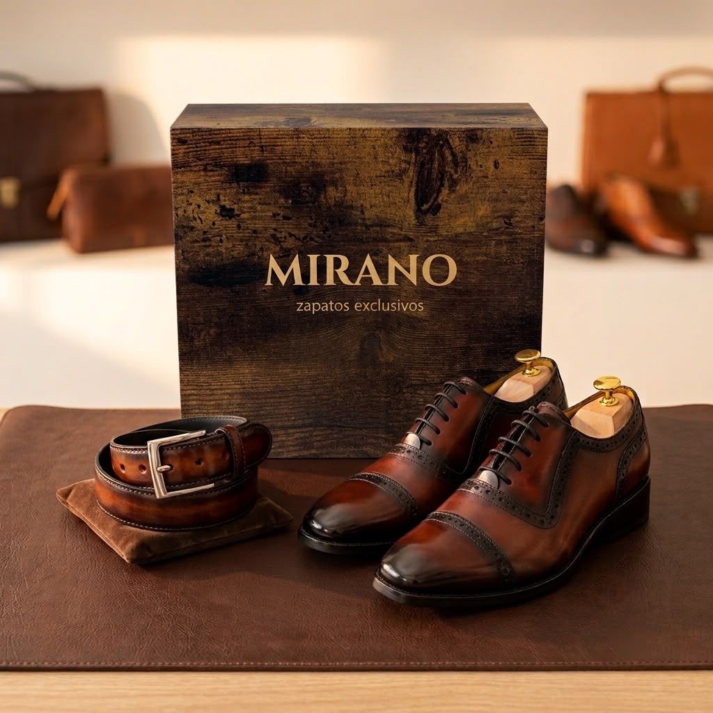 OXFORD VASCO MARIANO + CINTURON + KIT DE LIMPIEZA + CAJA PREMIUM BAJO PEDIDO