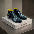 CHUKKA BOOTS NEGRO EN CHAROL