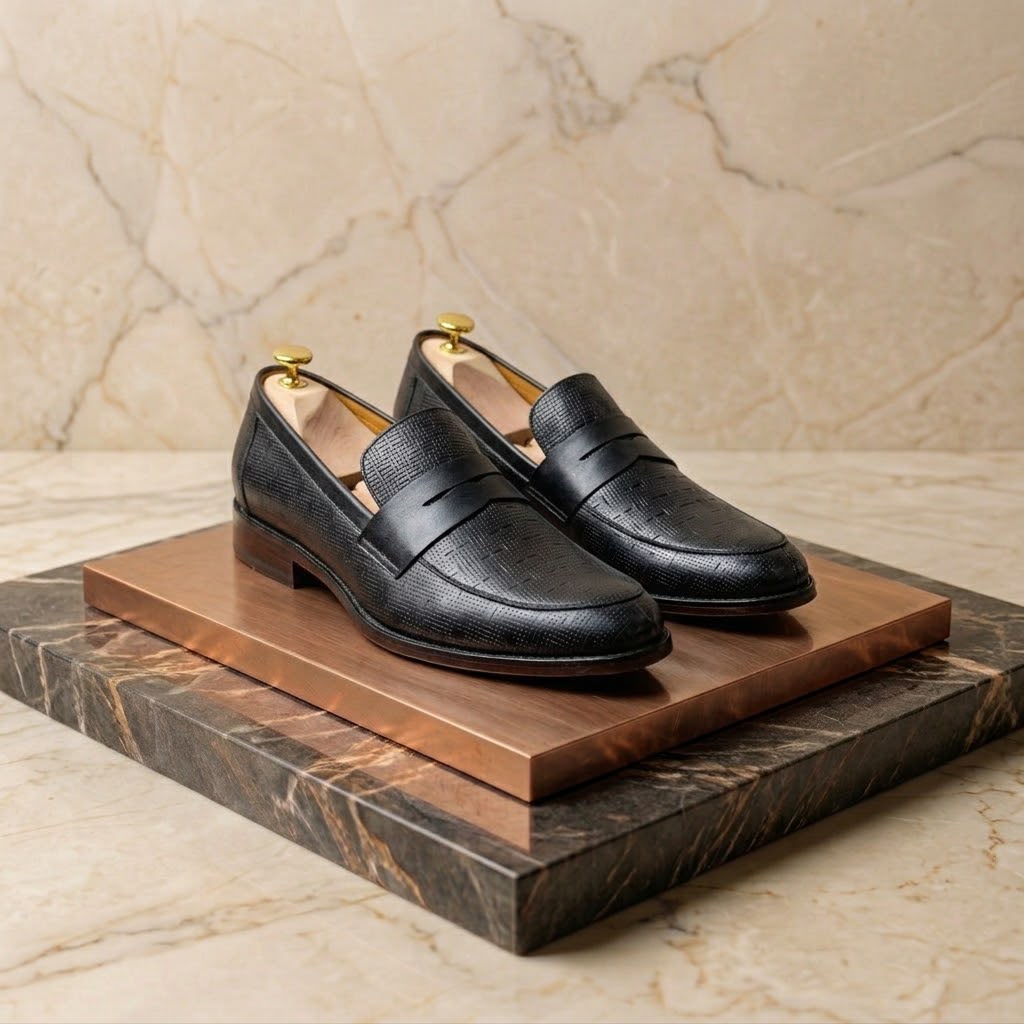 MOCASIN PUNTOS NEGRO