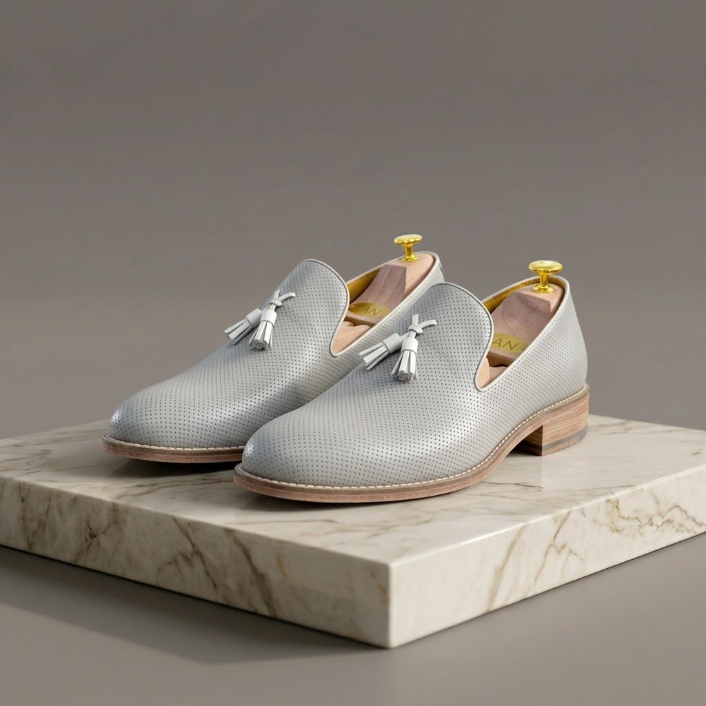 MOCASIN BORLAS CAMPANA BEIGE