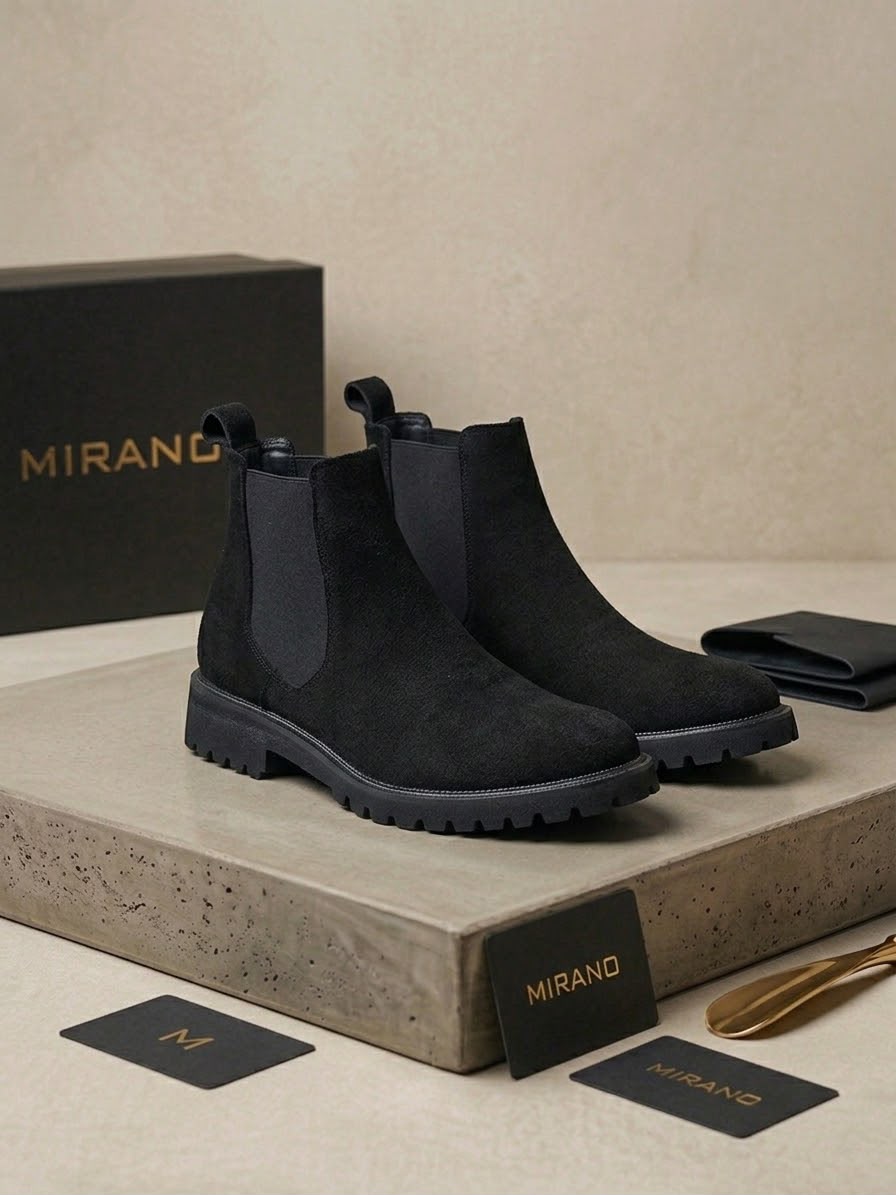 CHELSEA TOTAL BLACK GAMUZA