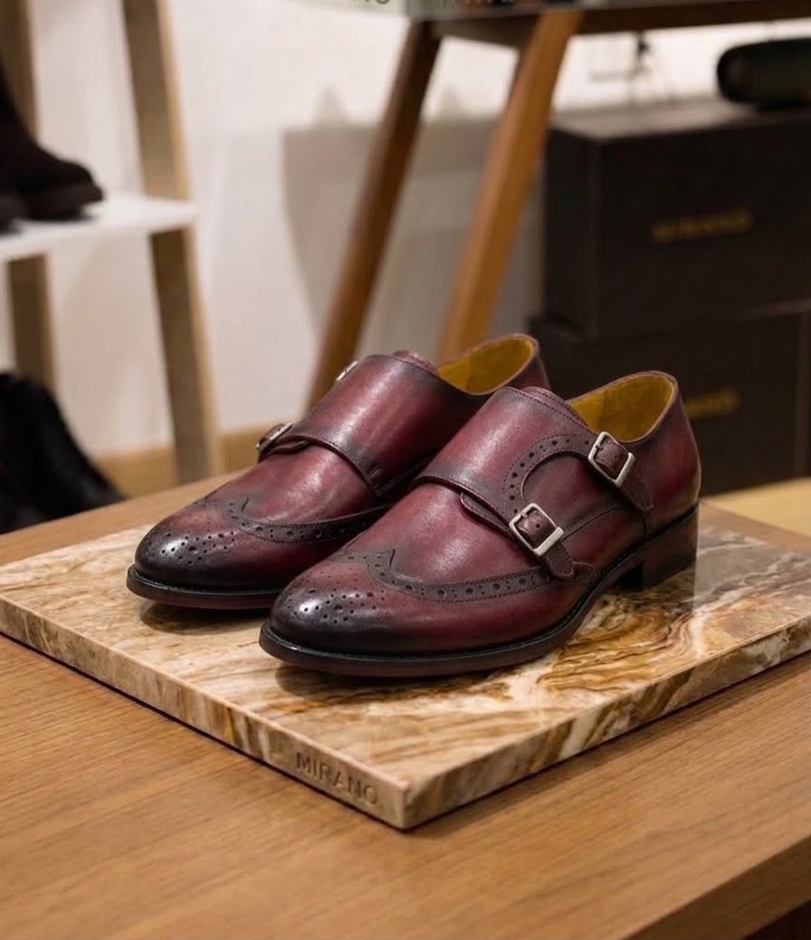 DOUBLE MONKSTRAP ROJIZO