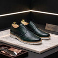 DERBY VERDE CROCO TROQUELADO