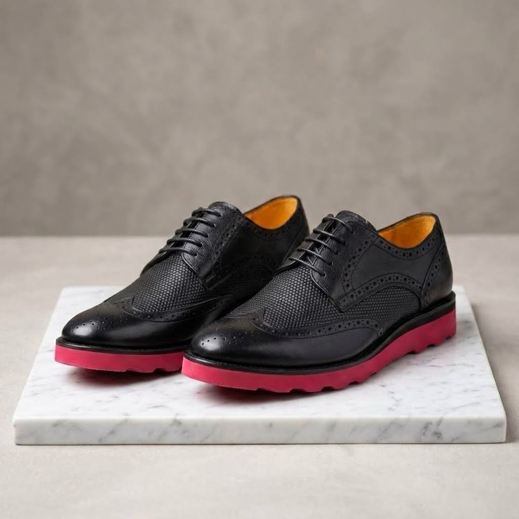 ALLAN POE BLACK SUELA ROJA