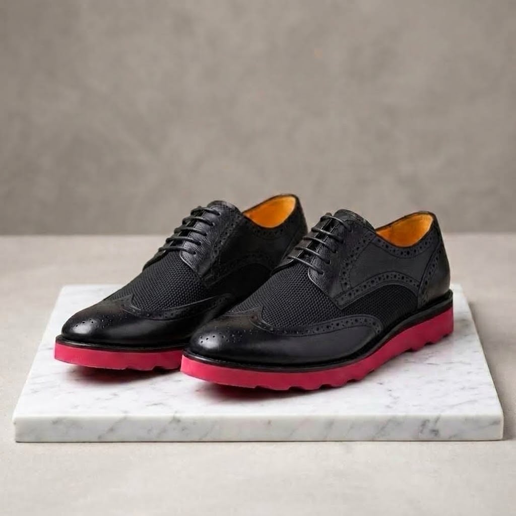 ALLAN POE BLACK SUELA ROJA