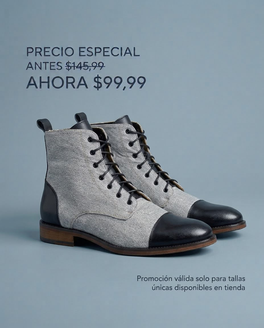 JACK BOOTS NEGRO TEX GRIS