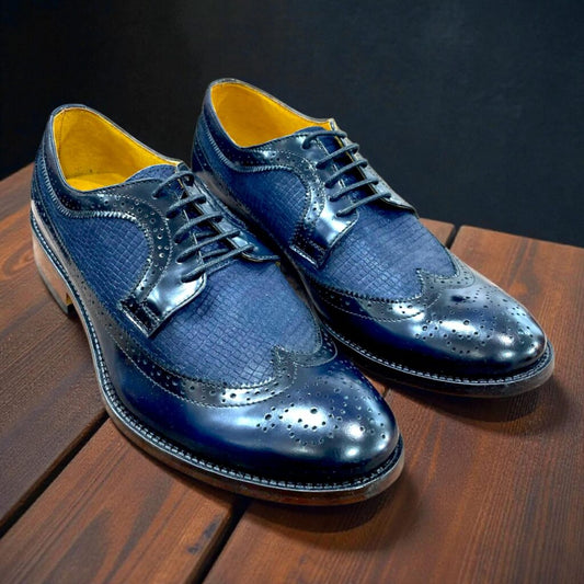 ZAPATO DERBY AZUL TALLA 42