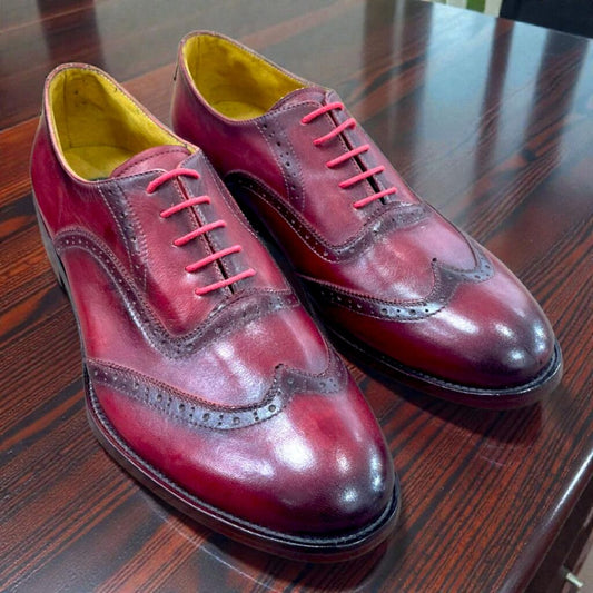 ZAPATO OXFORD PUNTA ÁGUILA ROJIZO TALLA 42