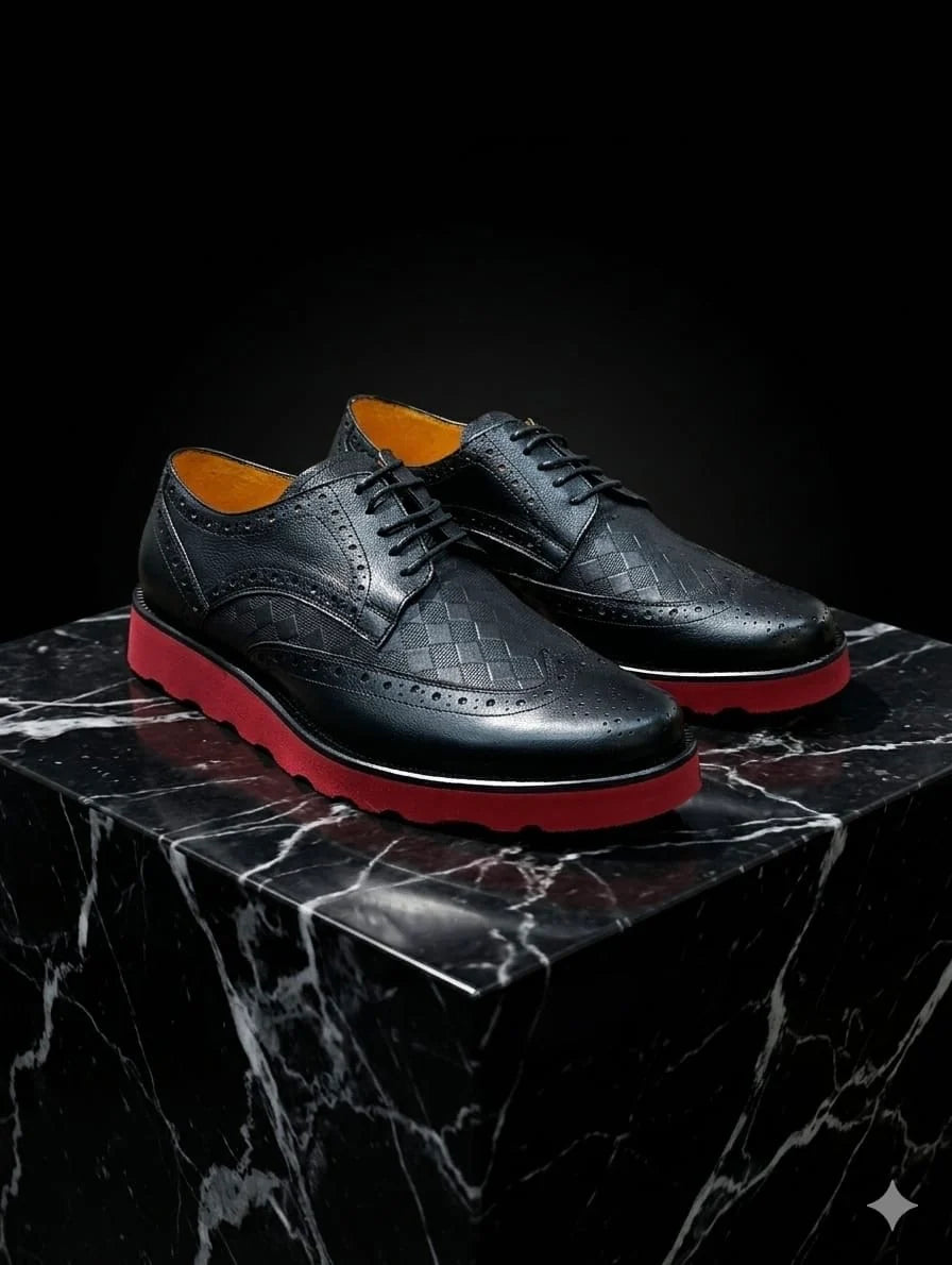 ALLAN POE BLACK SUELA ROJA