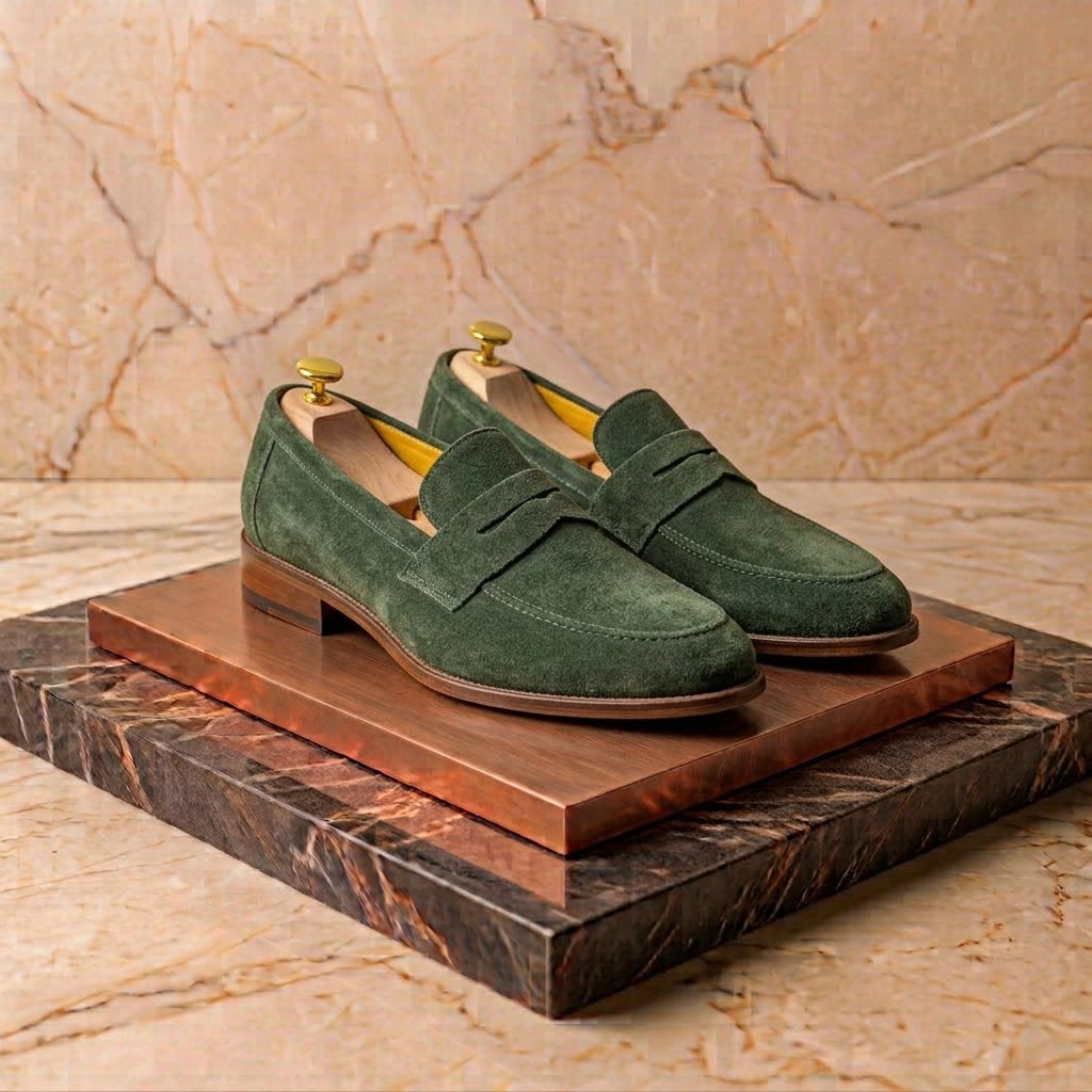 MOCASIN GAMUZA VERDE BAJO PEDIDO