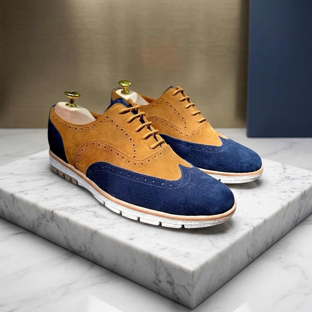 OXFORD GAMUZA GUABA AZUL TROQUELADO