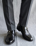 SINGLE MONKSTRAP TOTAL BLACK – CROCO PREMIUM